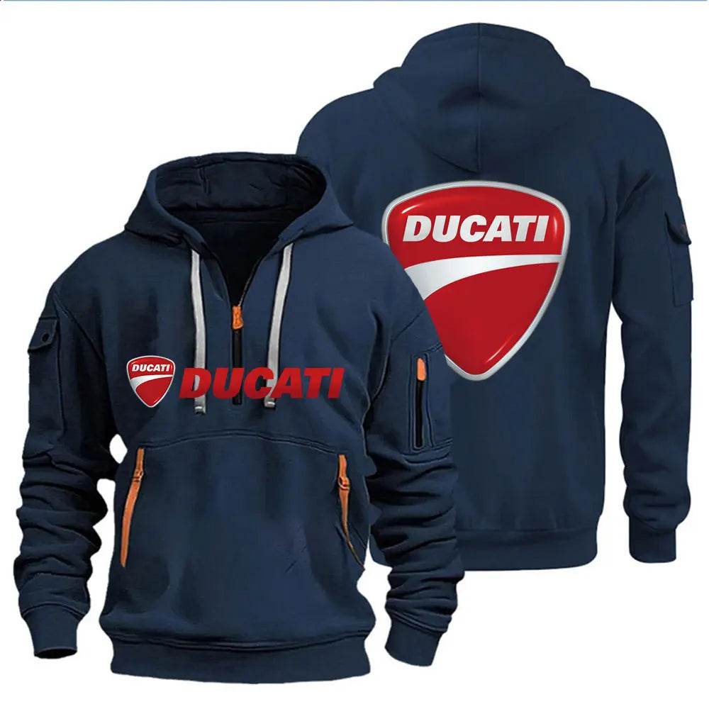Men's Hooded Sweatshirt Spring Autumn Outdoor Sportswear Fashionable Casual Motorcycle Enthusiasts Clothing 2026