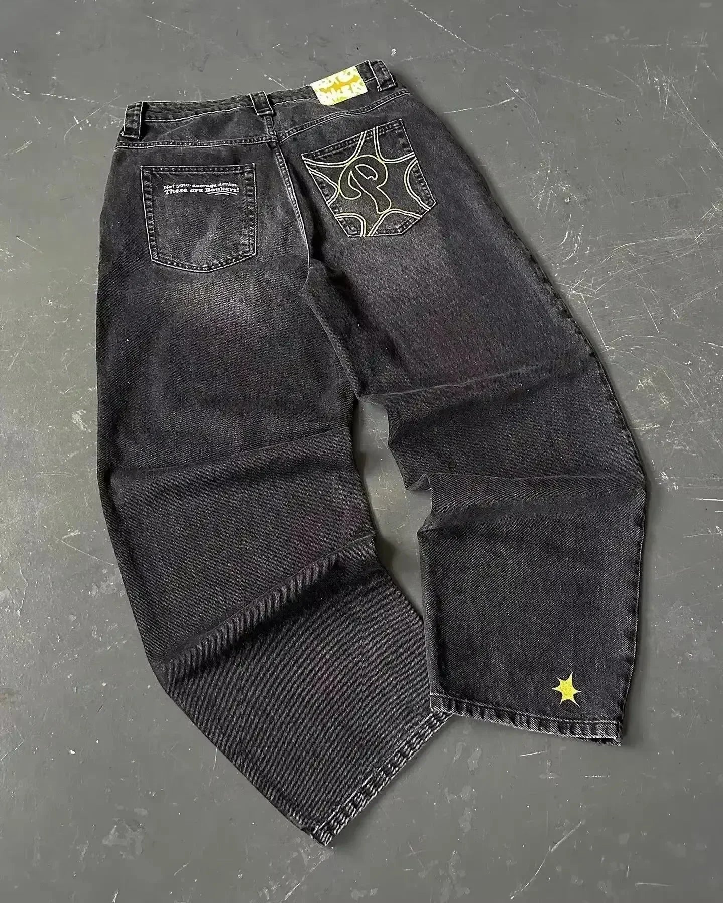 Southpole Baggy Jeans Mens Hip-Hop Multiple Pockets Overalls Retro Embroidery Harajuku Street Wear Oversized Printed Denim Pants