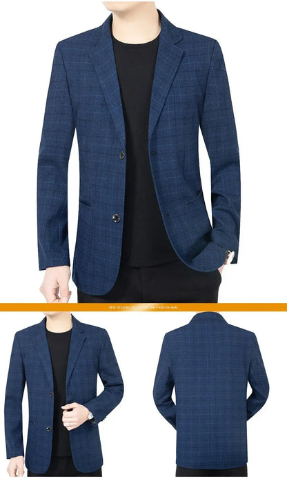 Brand Fashion Suits Blazer Mens Checked Spring Blazer for Men Stylish 2026 Autumn New in Suits Blazers Men Clothing