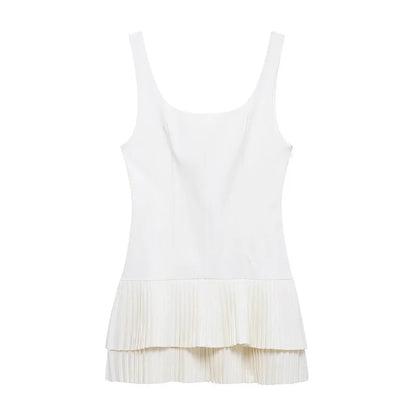 2025 Pleated Mini Dress Women Jumpsuit Backless Short Dresses for Women Straps Playsuit Dress Woman Party Women's Dress