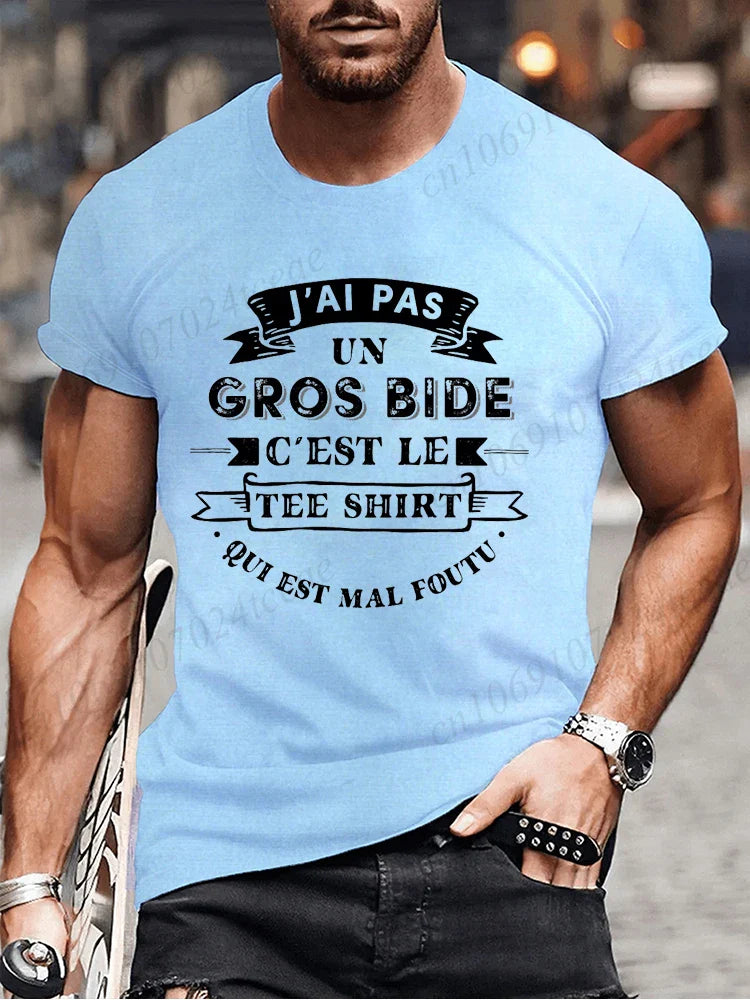 I Don't Have A Big Paunch Men T Shirt Funny French Humor Gift Y2k T-shirt Summer Casual Unisex Tee Fashion Summer Tee Shirt Tops