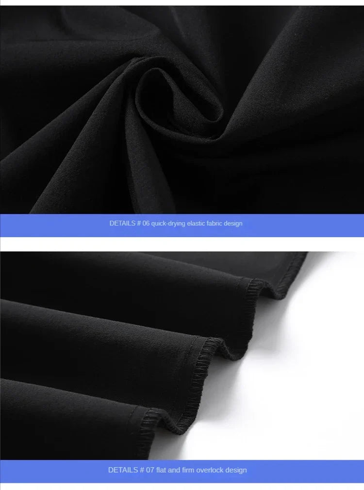Ice Silk Men's Summer Pants Elastic Waist Straight Leg Trouser Male Quick Dry Big Size Large Plus Stretch 6XL 7XL Work Outdoor