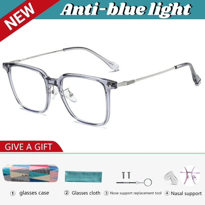 Simple Fashion Large Frame Geometric Square Glasses Can Be Customized Prescription Anti-blue Light Glasses Reading Glasses