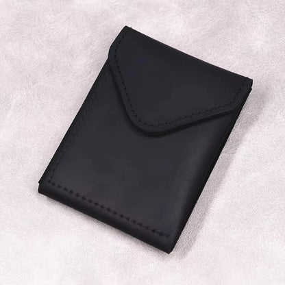 Men's Slim Minimalist Wallet Pocket Cash Card Holder with Flap Closure for Organizing Financials