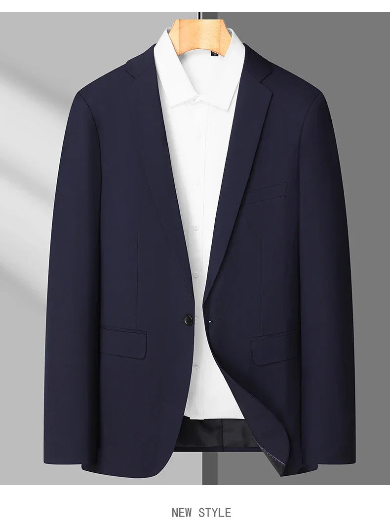 Blazer Masculino Men's Fashion Business Trend British Style Gentleman Slim Professional Formal Dress Wedding Men's Summer Suit