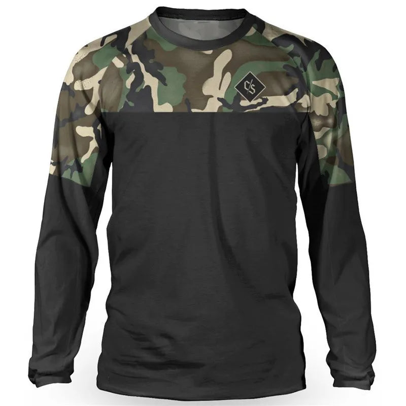 Loose Rider Men's Mountain Bike Long Sleeve Jersey DH Motocross Downhill Jersey BMX Bike Enduro MTB Shirt Breathable Clothing