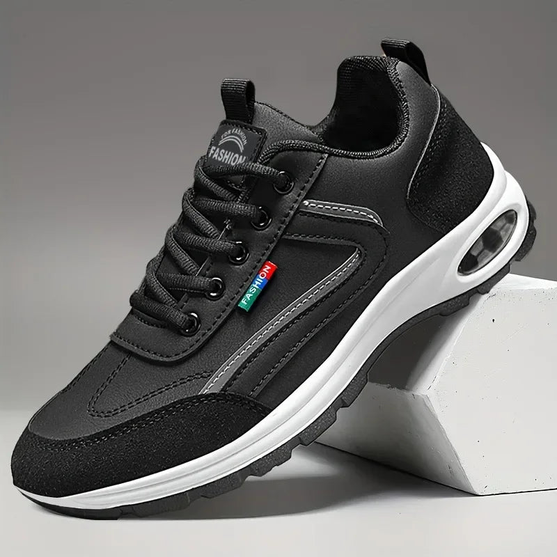 Men's Trendy Sports Shoes Lightweight Breathable Modern Non Slip Shoes Suede Detailing Outdoor Stylish Daily Wear Men Sneakers