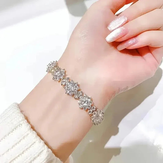 Bracelet pour femme en moissanite tournesol, 925 argent sterling, diamant, de Mozambique