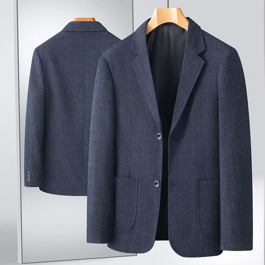Men's Casual Loose Fit Blazer 13 Colors All-Season Plaid Suit Jacket for Men