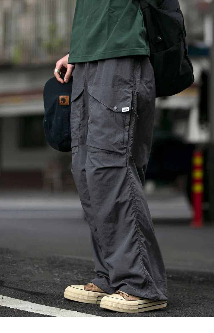 Spring Summer Korean Outdoor Functional Waterproof Cargo Pants For Men Clothing Harajuku Joggers Casual Breathable Pants Male