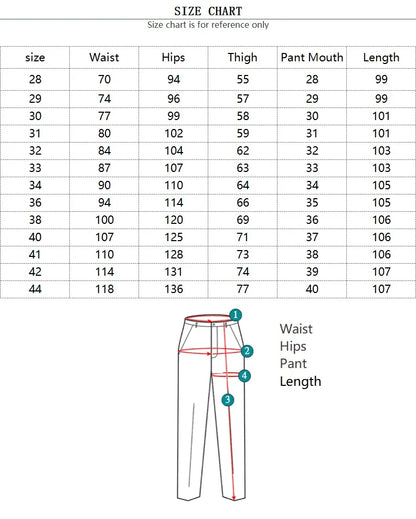 2024 Autumn and Winter New Jeans Fashion Street Jeans Men's Retro Punk Jeans Large Size 42 44