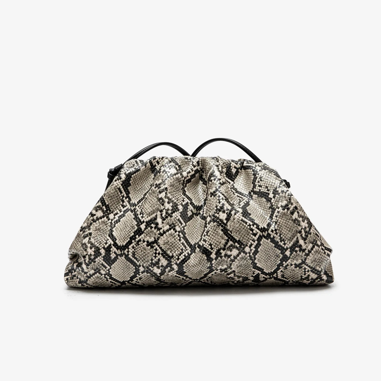 2026 Ruched Serpentine Dumpling Bags Women Pouch Handbag Cloud Clutch Snake Pattern Shoulder Crossbody Bag Luxury Designer Bag