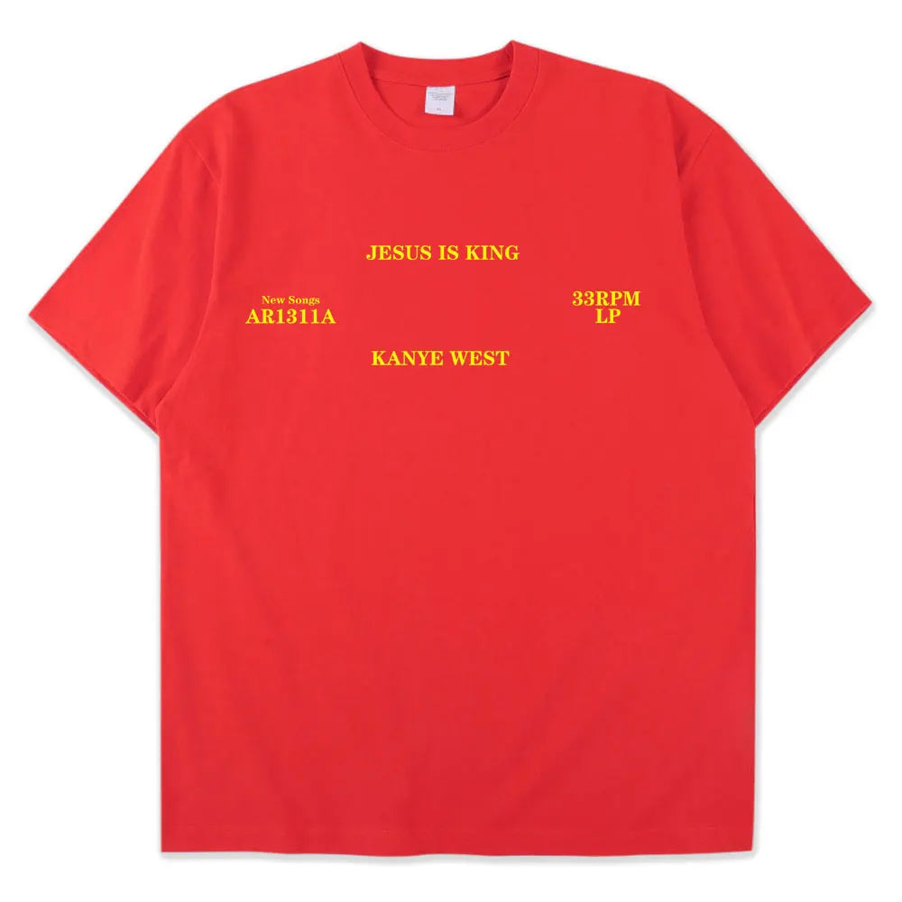 Kanye West T Shirt Jesus Is King High Quality Short Sleeve T-shirts Vintage Harajuku Cotton Men Women T-shirt Clothes Streetwear
