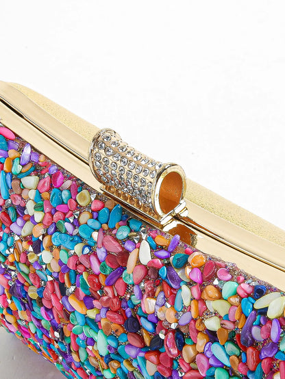 Mini Irregular Jewel Handheld Dinner Bag