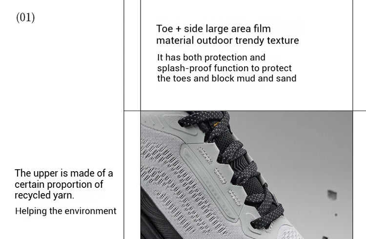 Yushan 3.0 Men Running Shoes Hiking Cushioning Outdoor Breathable Non-slip Outdoor Jogging Male Sneaker 672532214