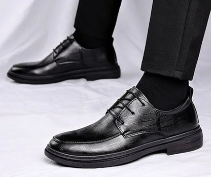 2024 New Men's Height Increasing Soft Leather Breathable Casual Business Elevator Shoes