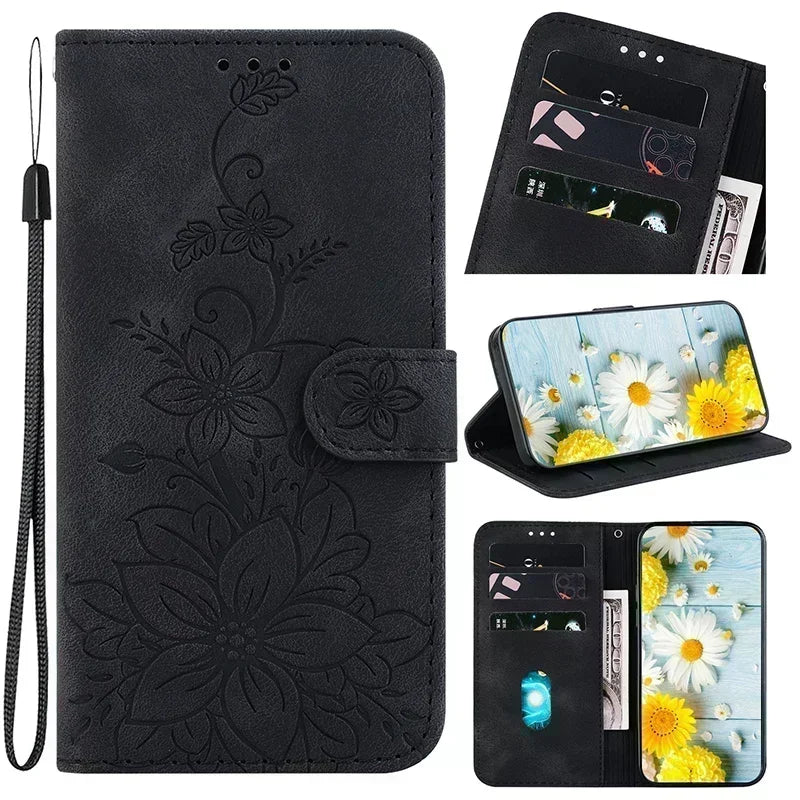 Leather Phone Case For iphone 15 14 13 12 11 Pro Max XS XR 7 6 6 6s Plus SE SE3 se4 2024 Wallet Lanyard Cover