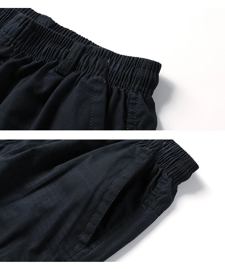 Men's Knee Length Casual Shorts Zipper Pocket Fashion Loose Straight Cotton Comfortable Beach Running Short Pants