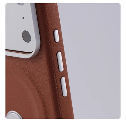 Luxury Rotation KickStand Business PU Leather Case For iPhone 17 Pro Max 16 15 14 13 For MagSafe Magnetic Matte Shockproof Cover