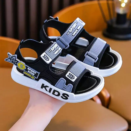 Boys' Cartoon Sandals & Slippers for Summer, Internet-Famous Style, Non-Slip Thick Sole, Casual Home Wear, Suitable for Kids & O