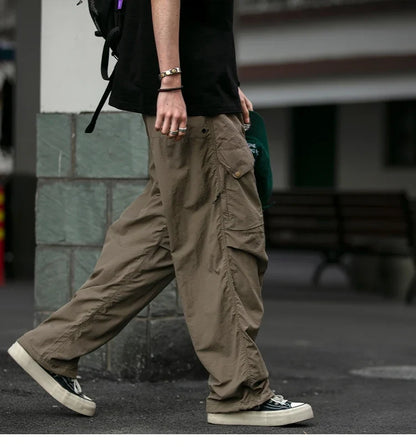 Spring Summer Korean Outdoor Functional Waterproof Cargo Pants For Men Clothing Harajuku Joggers Casual Breathable Pants Male