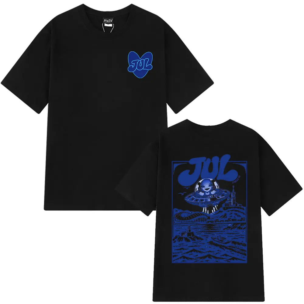 Rapper Jul Graphic T Shirt Men's Women Clothing Fashion Hip Hop T-shirt Casual Cotton Short Sleeve Oversized T-shirts Streetwear