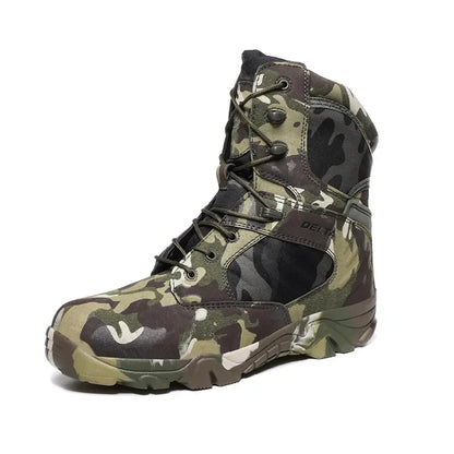 Men Desert Tactical Boots Mens Work Safty Shoes Special Force Waterproof Boot Lace Up Combat Ankle Boots Big Size