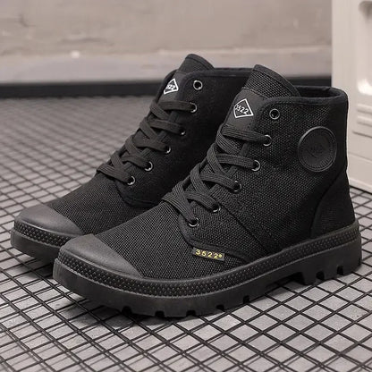 Canvas Ankle Retro Male Shoes Short Barrel Booties High Quality Men's Boots Designer Fashion Cheap Comfortable New Non Slip Y2k