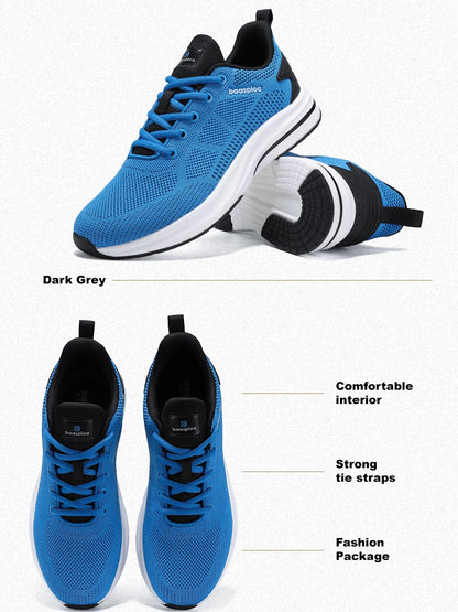 Men Running Shoes Brand Male Designer Mesh Casual Sneakers Lightweight Lace-Up New Male Outdoor Sports Tennis Shoe