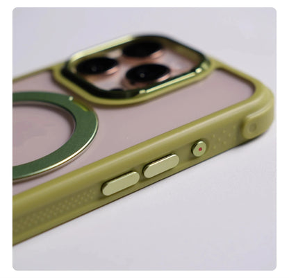 360° Magnetic Rotatable Holder Shockproof Case For iPhone 17 16 Pro Max 15 14 13 Transparent For MagSafe Wireless Charge Cover
