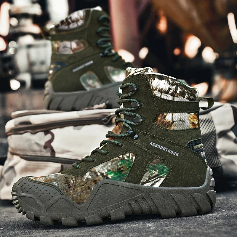 Men's Boots Combat Tactical Boots Men Camouflage Shoes Outdoor Work Shoes Special Force Desert Motocycle Boots Men Ankle Shoes