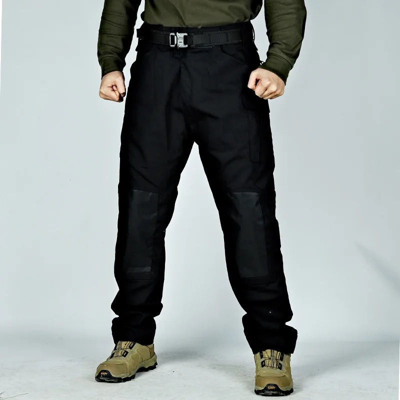 Men's Tactical Pants Casual Cargo Multi-Pockets Trousers Quick Dry Outdoor Waterproof Workwear Trousers Wear-Resistant Overalls