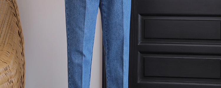 Italian Style Men's High Waist Business Neapolitan Jeans Draped Cuffed Straight Leg Western Pants Youth Trendy Wear Resistant