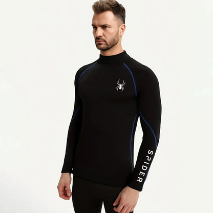 Men's Long Sleeve Compression Shirt Gym Fitness Athletic Undershirt Elastic Sport Running Tops
