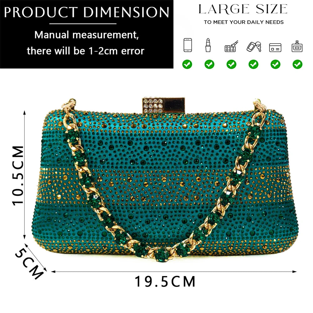 2024 Hot Selling INS Pointed-Toe Luxury Style High Heels Sandal With Bag Set in Gold Color For Wedding Party Women