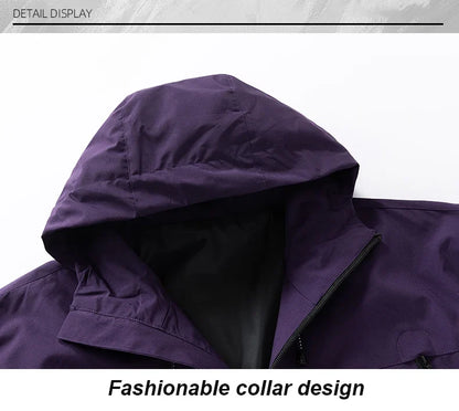 Men's Waterproof Running Jacket Caramel Women Windproof Windbreaker Hiking Camping Cycling Trekking Jogging Jackets