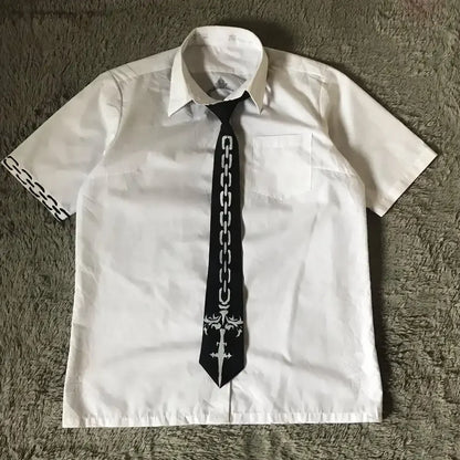 Mens Gothic Style Black White Graphic Text Print Casual Basic T Shirt Street Urban Summer Teen Youth Short Sleeve Comfortable