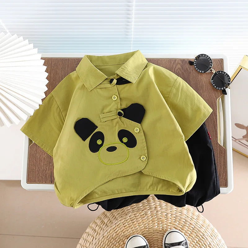 New Summer Baby Boys Fashion Striped T-Shirt Overalls 2Pcs/Set Toddler Girl Clothes Suit Children Casual Costume Kids Tracksuits