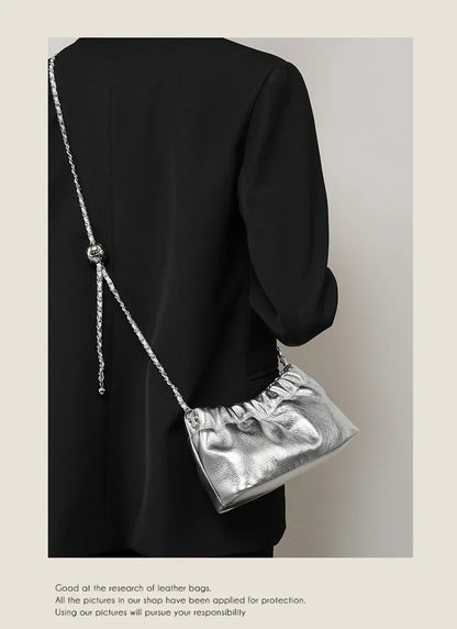 Genuine Leather Women Shoulder Bags Luxury Brand Small Chain Flap Bags for Ladies Handbag Natural Cowskin Female Crossbody Bags