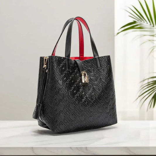 Fashion Brand Women's Handbag Large Capacity Casual Diagonal letter Silver Fox Is PU Leather Shoulder Bag