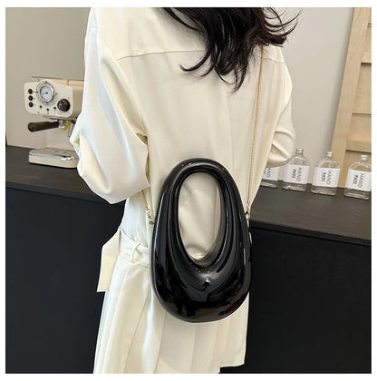 Acrylic Going Out Handbag Ins Famous Fashion Glossy Women's Dinner Bags Diagonal Span Wrist Bag Shoulder Messenger Bag