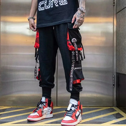 Mens Techwear Sweatpants Y2K Streetwear Jogging Pants Men Hip Hop Street Dance Casual Trousers Vintage Cargo Pant Pantalon Homme