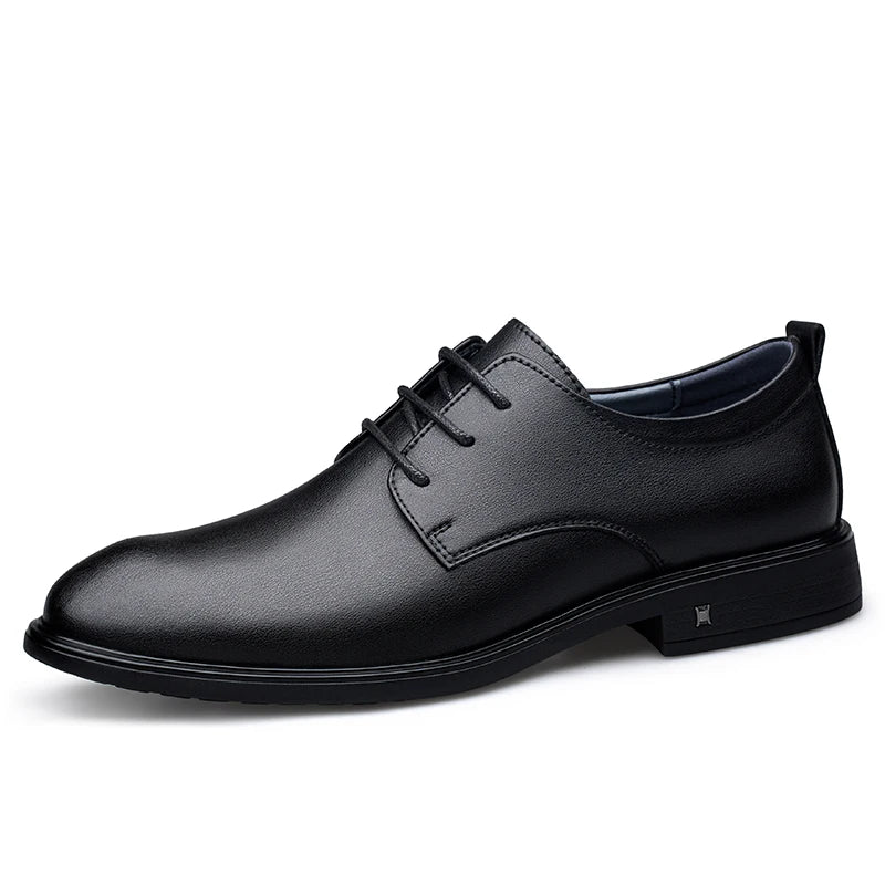 New Mens Formal Business Oxford Shoes Classic Leather Dress Shoes Wedding Office Casual Footwear Derby Shoes Male Sneakers