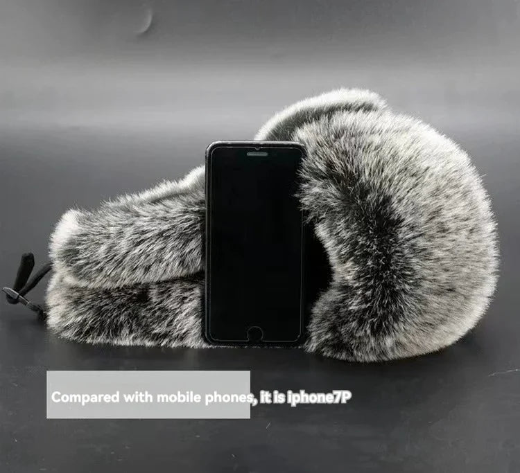 Men's Winter Trapper Aviator Trooper Earflap Warm Russian Waterproof Ski Hat Bomber Cap Russian Warm Ear Protectors Hats