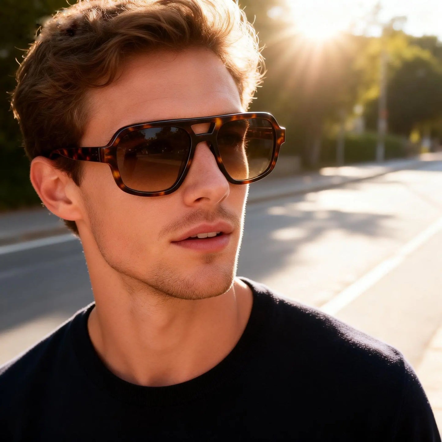 Fashion Double Beam Acetate Polarized Women Sunglasses Man High Quality UV400 Sun Glasses Outdoor Driving Fishing Pilot Eyewear