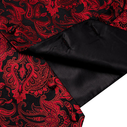 Mens Royal Blue Red Bronwn Orange Vest Tie Hanky Cufflinks Set Paisley Waistcoat Sleeveless for Male Wedding Busniess