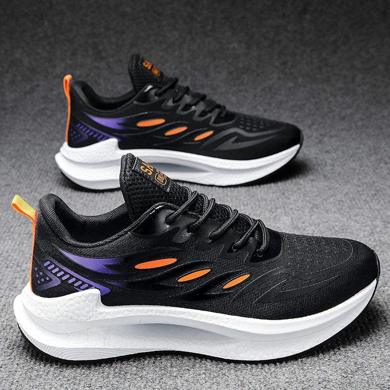 Men's Breathable Sports Shoes Spring New Mesh Casual Fashion Versatile Trendy Men's Shoes Summer Running Shoes Suitable for Outdoor Sports