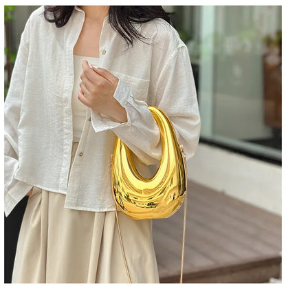 Acrylic Going Out Handbag Ins Famous Fashion Glossy Women's Dinner Bags Diagonal Span Wrist Bag Shoulder Messenger Bag