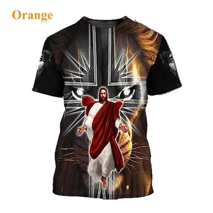 Jesus Love Every Christian 3D Printing T-shirt Summer Fashion Jesus Pattern Men's Women's Short Sleeve Casual Tshirt Ropa Hombre