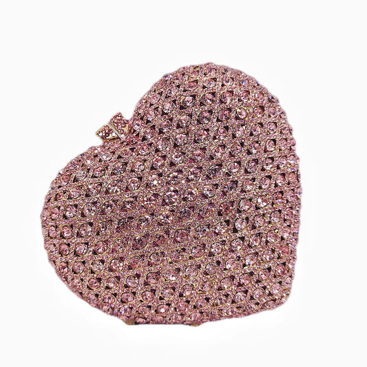 Plaid Heart Shape Clutch, Checkered Pattern Evening Bag for Women. OEM Custom Romantic Purse, Low MOQ Wholesale from Factory Dir